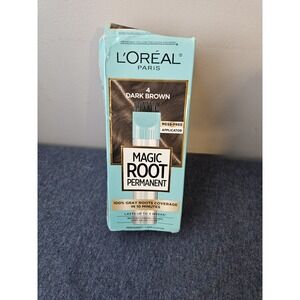 L'oreal Magic Root 10 Minute Root Hair Coloring Kit #4 Dark‎ Brown
